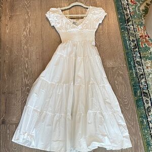 Danielle Bernstein Optic White Poplin Dress